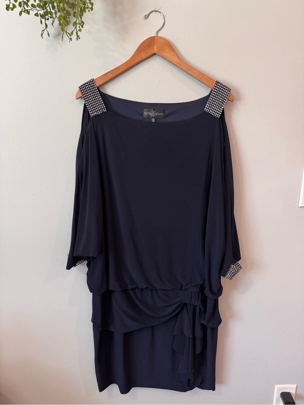 Betsy & Adam Deep Navy Sheath Dress